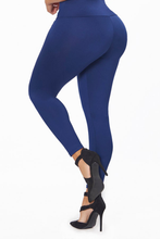 Load image into Gallery viewer, NC0083 Legging Deportivo Color Azul con Faja Interna Moldeadora Efecto Push UP
